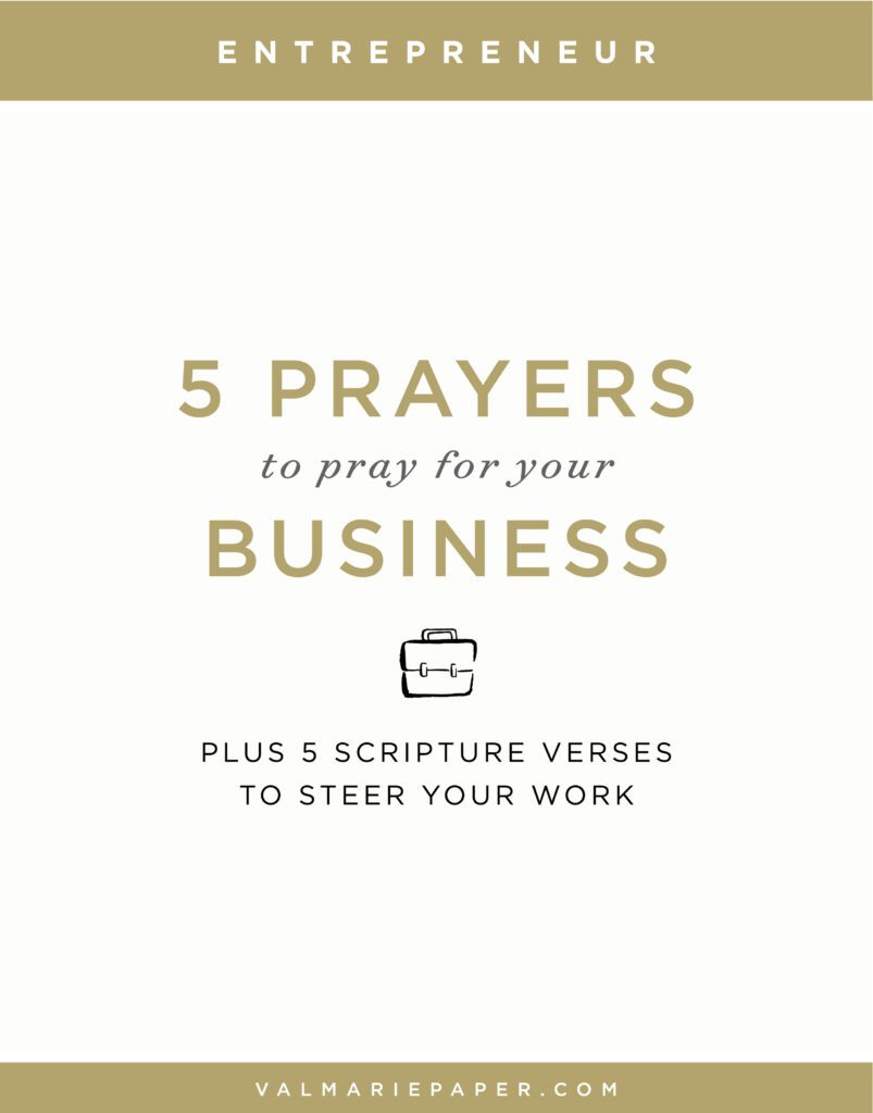 5 things to pray for your business • Val Marie Paper