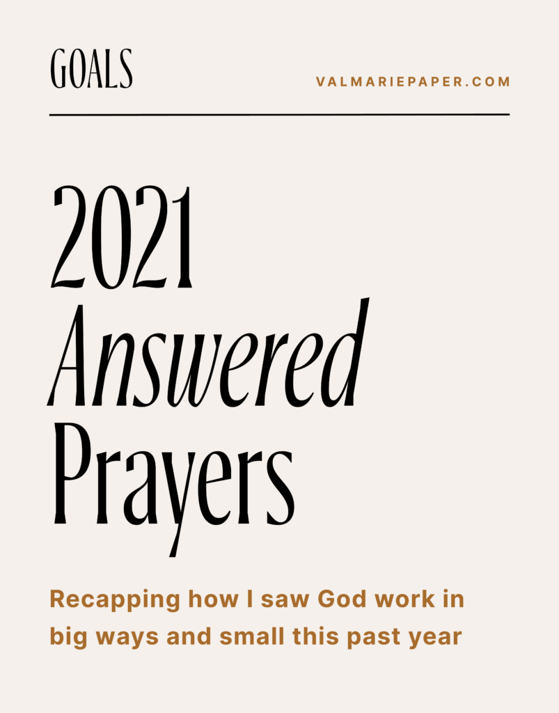 2021 Answered Prayers • Val Marie Paper